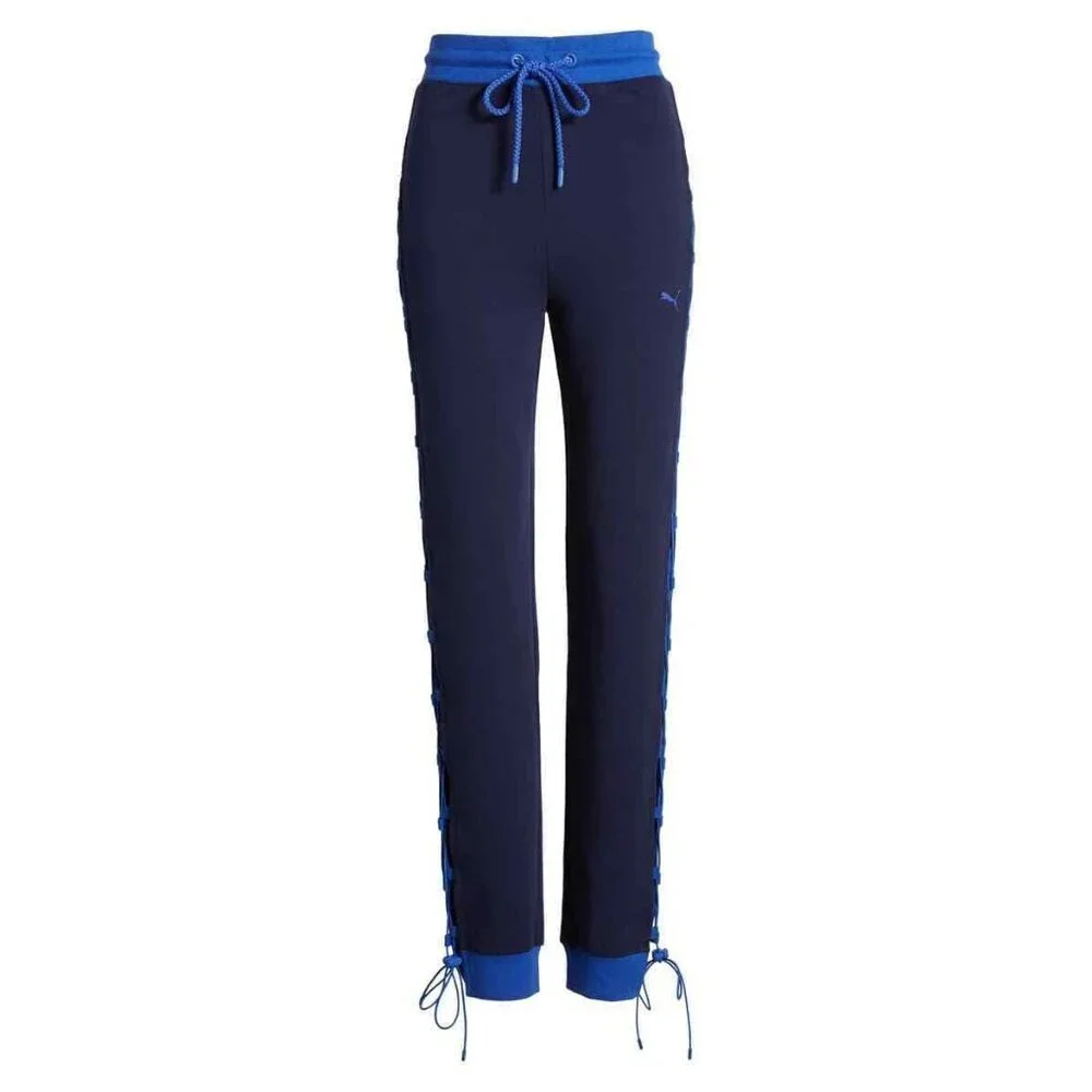 Fenty Puma x Rihanna Pants Side Lace-Up Jogger Pants Leggings Blue Navy Sz L NWT - Picture 5 of 5